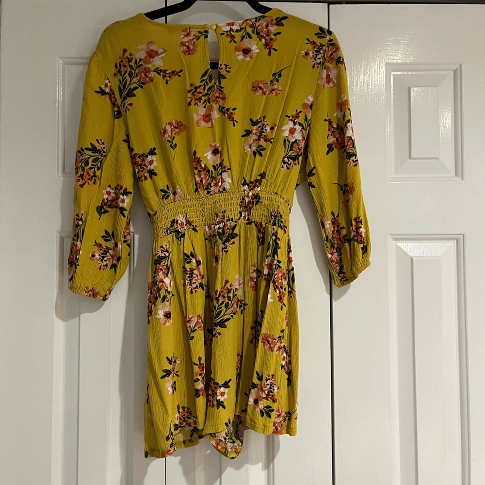 LILY ROSE yellow/floral romper - Picture 2 of 3